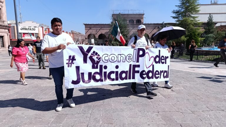 Desde Saltillo, exigen trabajadores a Sheinbaum regresar autonomía al Poder Judicial