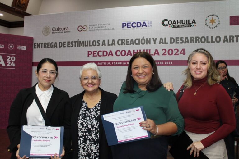 Entregan estímulos a la creación y al desarrollo artístico “PECDA Coahuila 2024”