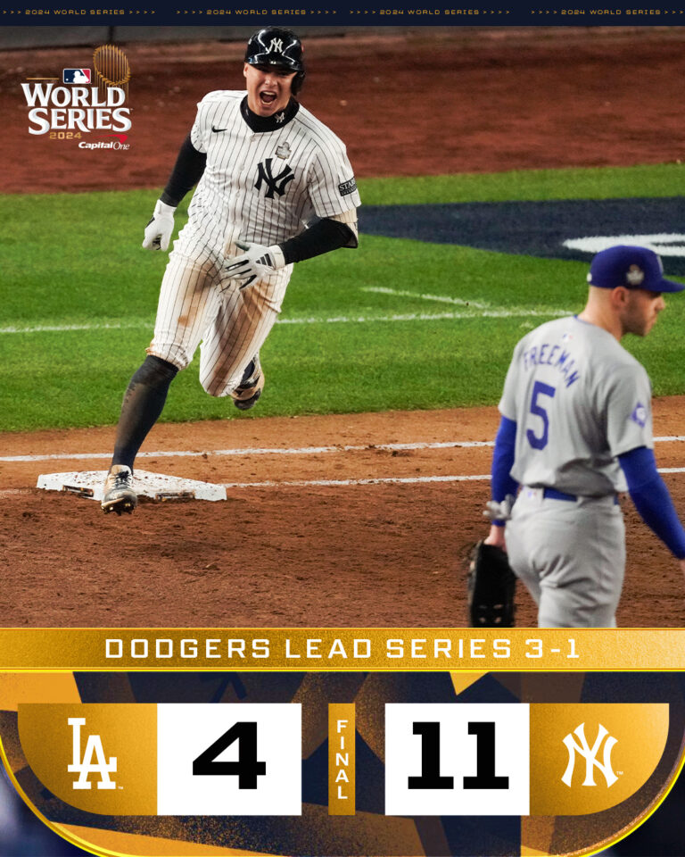 Respiran los Yankees y ganan el primero ante Dodgers