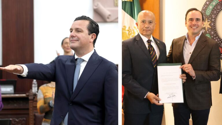 Federico Fernández, fiscal de Coahuila; Hugo Gutiérrez, secretario de Seguridad