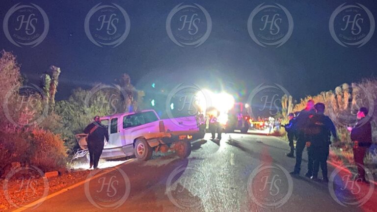 Fallece segunda víctima de accidente en carretera ejidal al sur de Saltillo