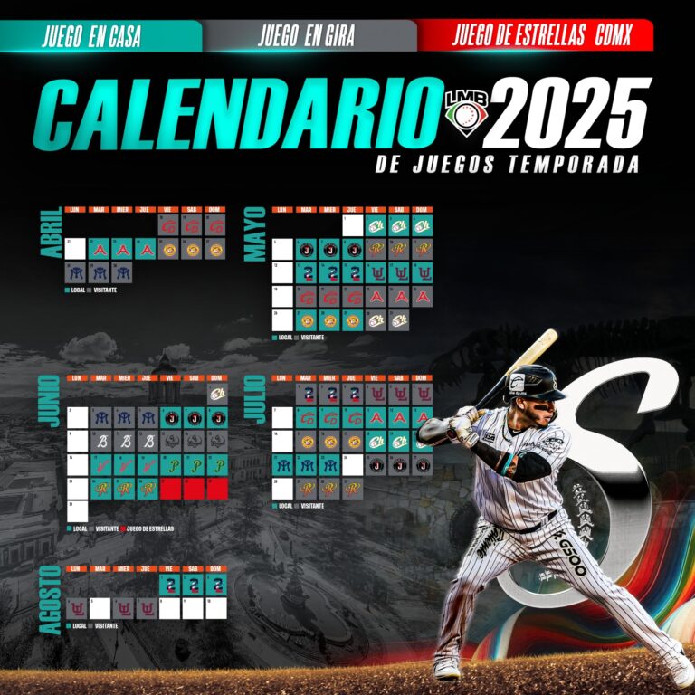 Listo el calendario de juegos 2025, en el marco de los 55 años de los Saraperos de Saltillo y los 100 años de la Liga Mexicana de Beisbol