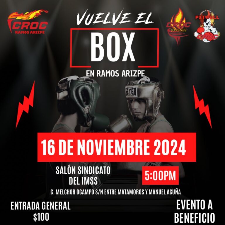 Vuelve el box a Ramos Arizpe, con función a beneficio del ballet folclórico Ixtle Coahuila