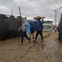 MEDIO ORIENTE-GAZA-DEIR AL-BALAH-FUERTE LLUVIA