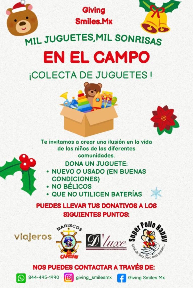 ‘Giving Smiles Ramos Arizpe’ invita a su colecta de juguetes para la niñez del campo 