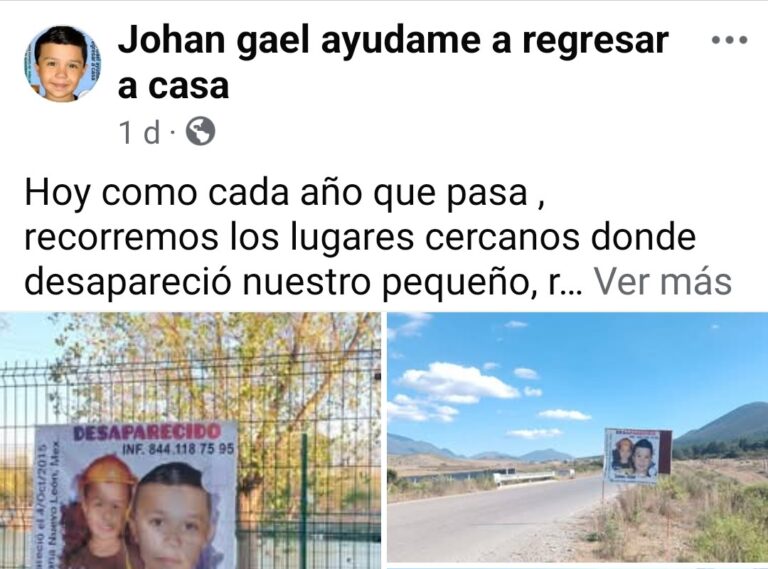 Mantienen búsqueda incansable de Johan Gael