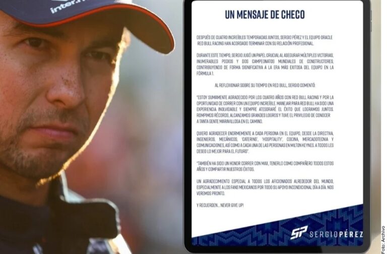 Checo Pérez queda fuera de Red Bull