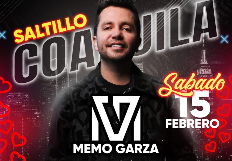 Memo Garza llegará a Saltillo con “El Concierto Del Amor y La Amistad”