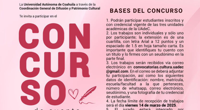 Abre UA de C a sus estudiantes el Concurso de Cuento “Corta Historia de Amor 2025”