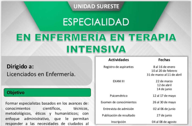 Ofrece la UA de C estudiar la Especialidad de Enfermería en Terapia Intensiva