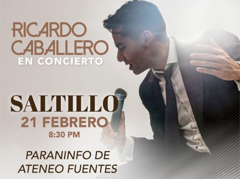 Ricardo Caballero llegará a Saltillo en concierto. Conoce todos los detalles