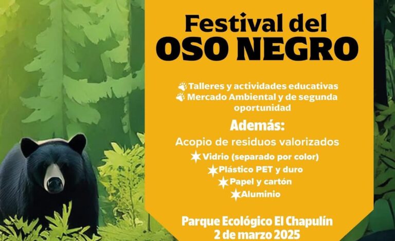 Celebrarán este domingo el Festival del Oso Negro en el Parque El Chapulín