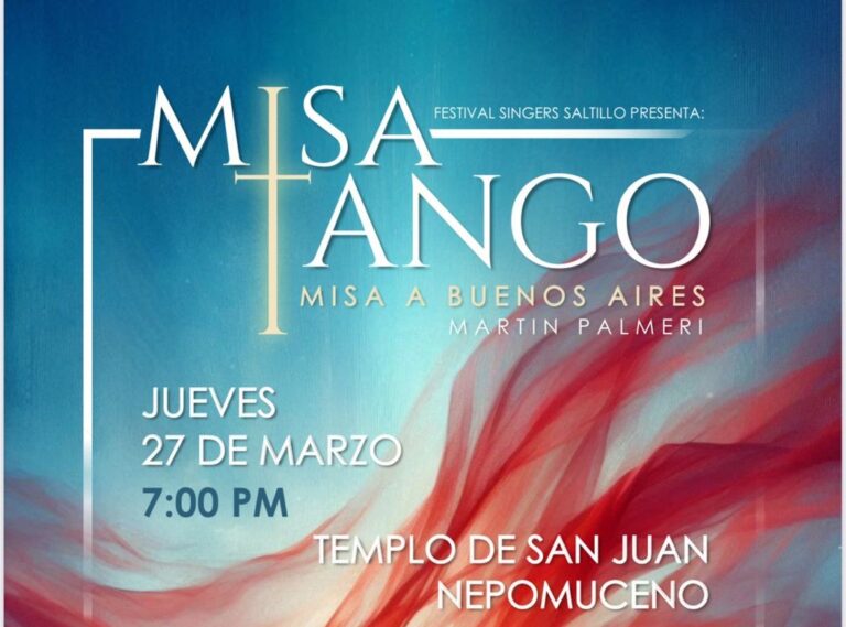 Ofrecerá el Festival Singers Saltillo dos conciertos de Misa Tango a beneficio