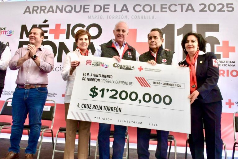 Román Cepeda arranca la colecta anual 2025 “México Dona” de la Cruz Roja Torreón