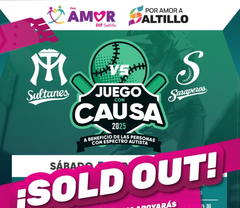 ¡Gracias Saltillo! Se registra sold out para Juego con Causa Saraperos vs Sultanes