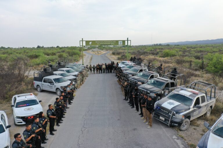 Realizan operativo de prevención y presencia en zona rural de Saltillo