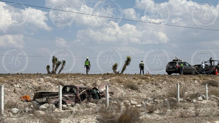 Muere mujer en accidente sobre la carretera Saltillo-Zacatecas