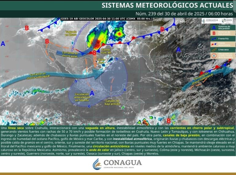 Se esperan fuertes vientos, posible formación de torbellinos y altas temperaturas en Coahuila