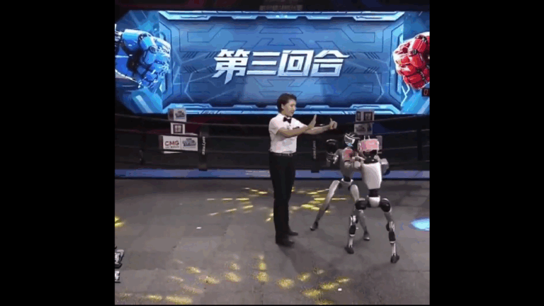 China realizó el primer torneo de box entre robots humanoides
