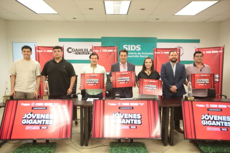 Lanza Coahuila la convocatoria “Jóvenes Gigantes” Premio Estatal de la Juventud