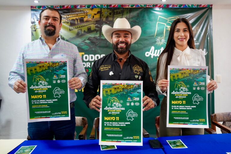 Ramos Arizpe exhibirá autos clásicos con evento internacional este 11 de mayo