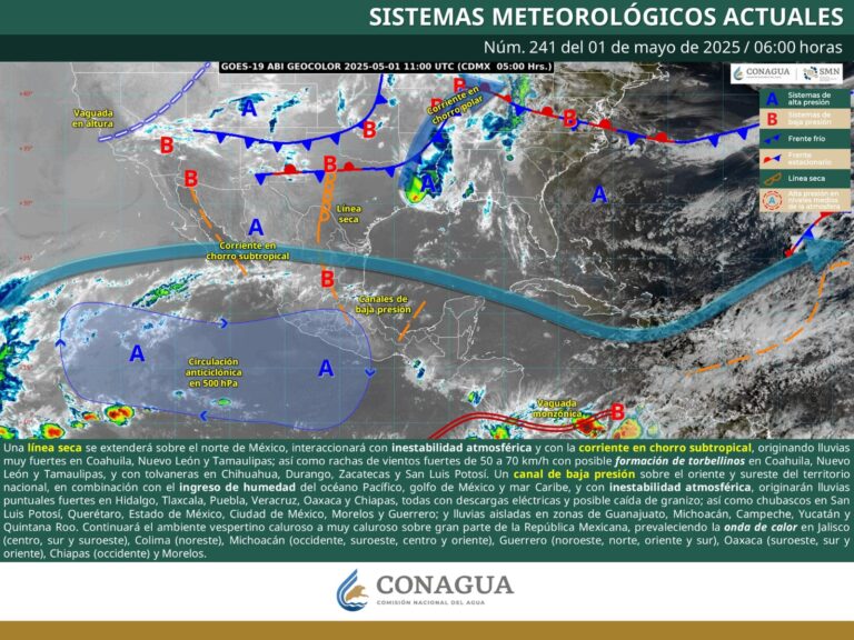 Se pronostican lluvias y vientos fuertes con posible formación de torbellinos en Coahuila