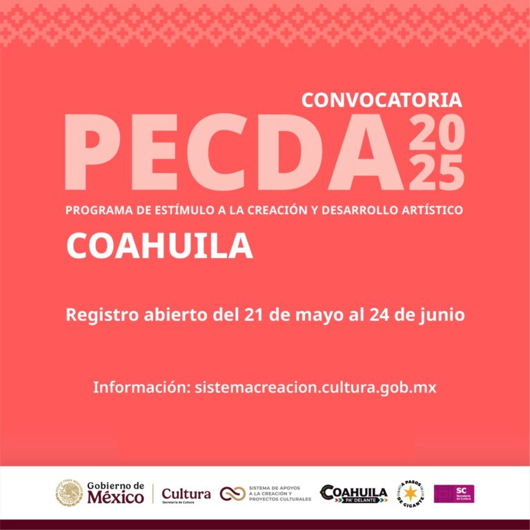 Convocan al PECDA Coahuila 2025