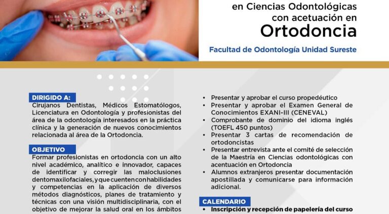 Cursa en la UA de C la Maestría en Ciencias Odontológicas con acentuación en Ortodoncia