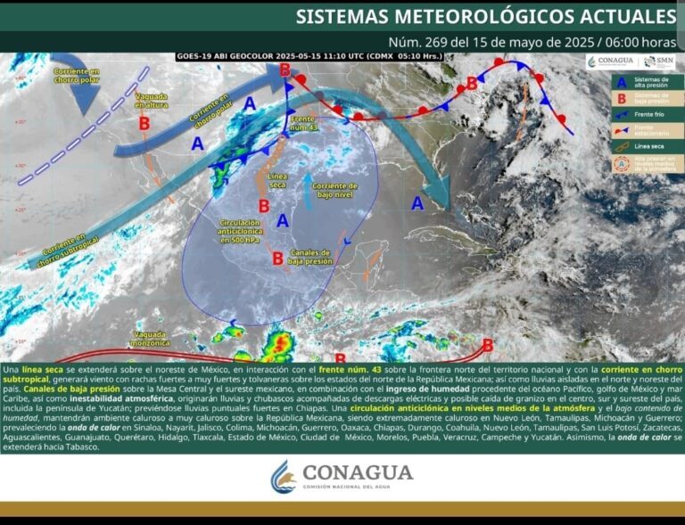 Se prevén lluvias aisladas y fuertes rachas de viento en Coahuila