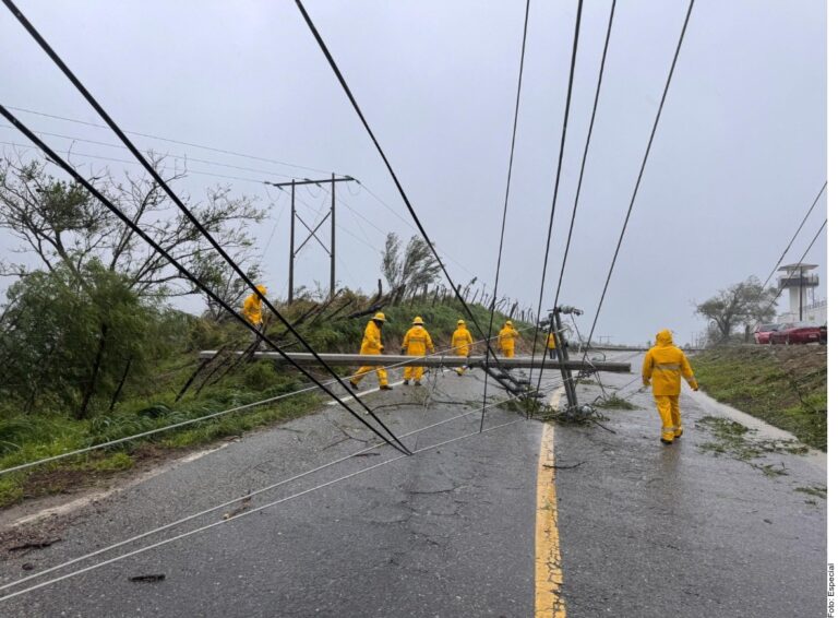 Afecta ‘Erick’ a 123 mil 757 usuarios de energía eléctrica