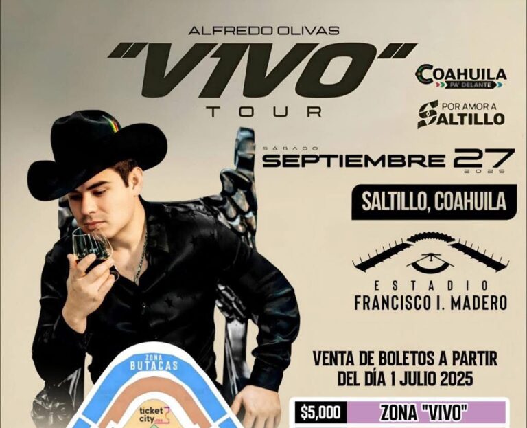 Alfredo Olivas llega a Saltillo con su tour “Vivo”