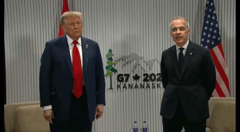 Se reúnen Trump y Carney en Cumbre del G7