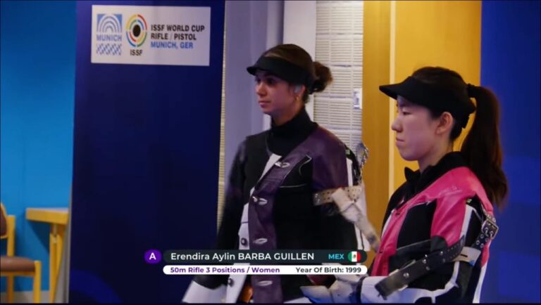 Eréndira Barba impone récord nacional y termina séptima en Copa del Mundo de tiro