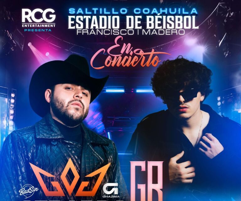 Gabito Ballesteros y Gerardo Ortiz llegan juntos a Saltillo en concierto