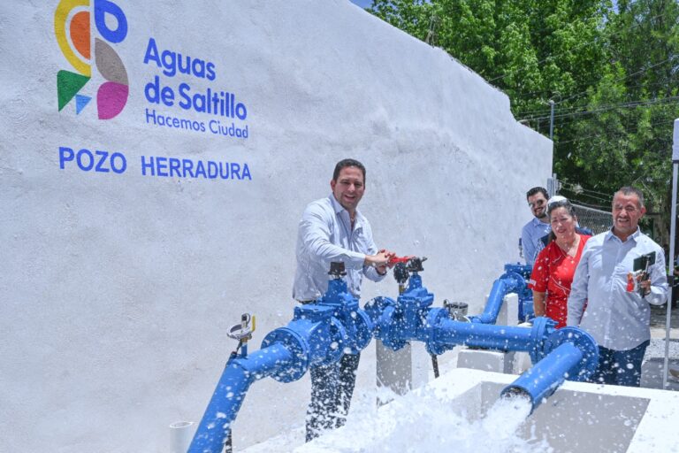 Más agua para Saltillo: inaugura alcalde nuevo pozo y anuncia otros 6 más