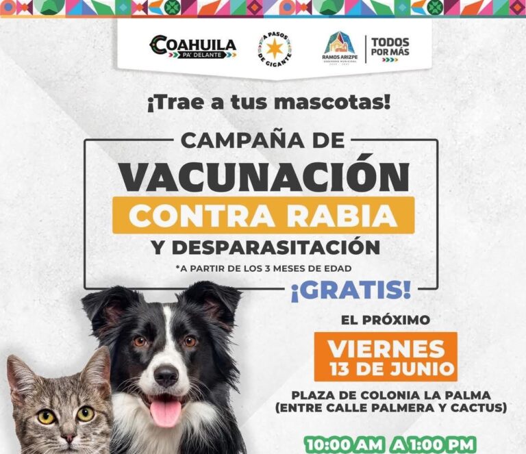 Invita “Mi Mascota” a jornada gratuita de vacunación y desparasitación en la colonia La Palma