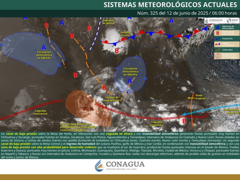 Se pronostican chubascos y fuertes rachas de viento con posible formación de torbellinos en Coahuila