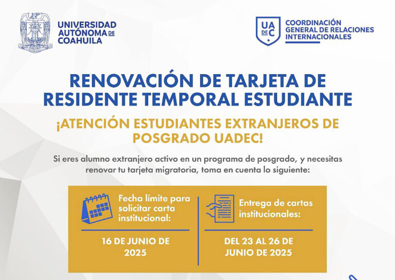 Convoca UA de C a sus estudiantes extranjeros a tramitar su carta institucional para renovación migratoria