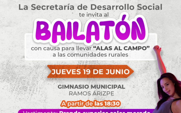 Convocan al “Bailatón” en Ramos Arizpe; ejercicio, diversión y apoyo a mujeres del campo