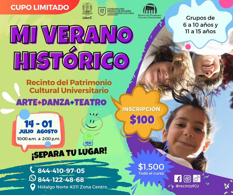 Fomenta UA de C la cultura en niños y adolescentes con el curso “Mi Verano Histórico”