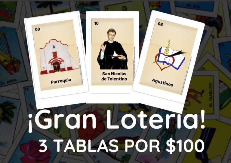 Parroquia de San Nicolás de Tolentino invita a participar en lotería con causa para su fiesta patronal