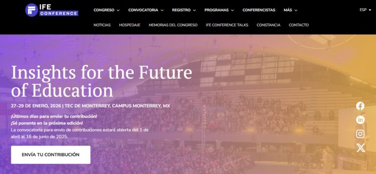 Tecnológico de Monterrey lanza convocatoria internacional para IFE Conference 2026