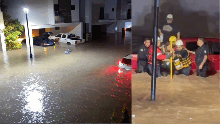 Diluvio dominical azota a Saltillo