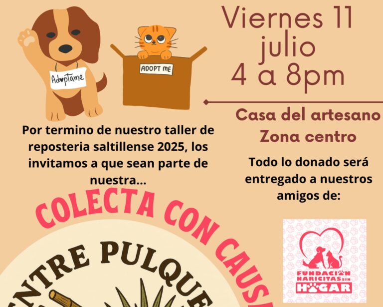 Habrá en Casa del Artesano de Saltillo colecta de alimento para animales rescatados