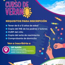 Iniciará DIF Saltillo la próxima semana curso de verano para niñas, niños y adolescentes…1
