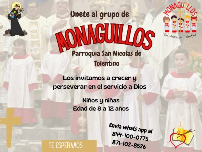 Invita Parroquia San Nicolás de Tolentino a integrarse al grupo de monaguillos