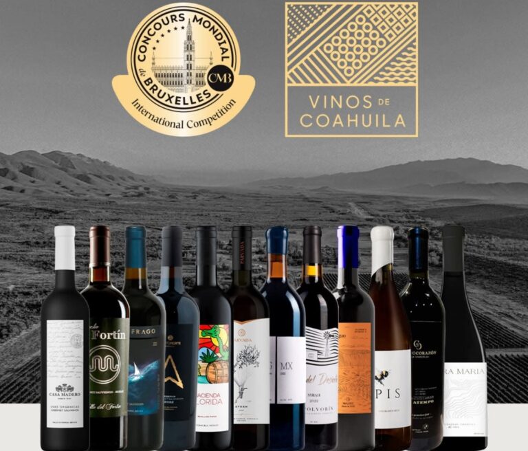 Logra Vinos de Coahuila 18 medallas de oro y 5 de plata en el Concourse Mondial de Bruxelles
