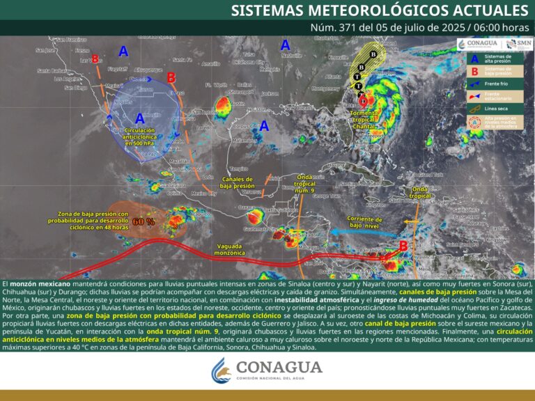 Se esperan chubascos y lluvias fuertes con descargas eléctricas y granizo en Coahuila