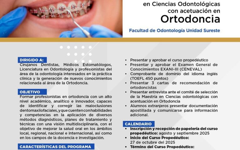 Cursa en la UA de C la Maestría en Ciencias Odontológicas con acentuación en Ortodoncia