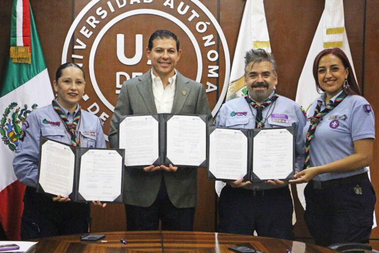 Firman UA de C y Asociación de Scouts de México convenio para impulsar la formación juvenil